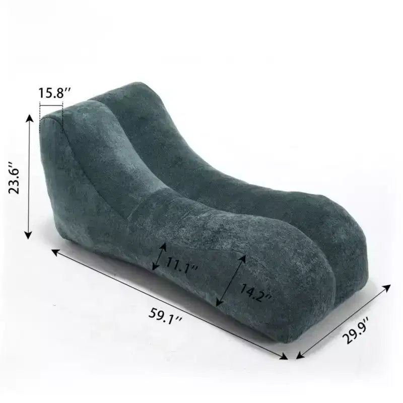 Pouf Okak de 150 cm, fauteuil pouf lounge épousant les courbes du corps avec éponge haute élasticité, canapé de sol léger pour salon, chambre