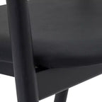 Tabouret de bar hauteur comptoir Apache en bois et similicuir chêne noir Armen Living