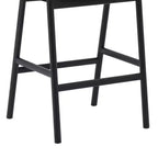 Tabouret de bar hauteur comptoir Apache en bois et similicuir chêne noir Armen Living