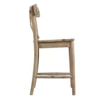 Picket House Furnishings Tabouret de bar hauteur comptoir Keaton 1 pc Plage : Milieu de siècle moderne, Structure en acacia, Design dossier en X
