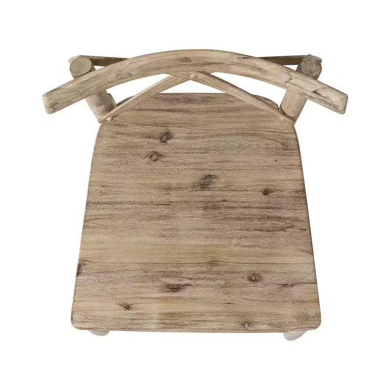 Picket House Furnishings Tabouret de bar hauteur comptoir Keaton 1 pc Plage : Milieu de siècle moderne, Structure en acacia, Design dossier en X