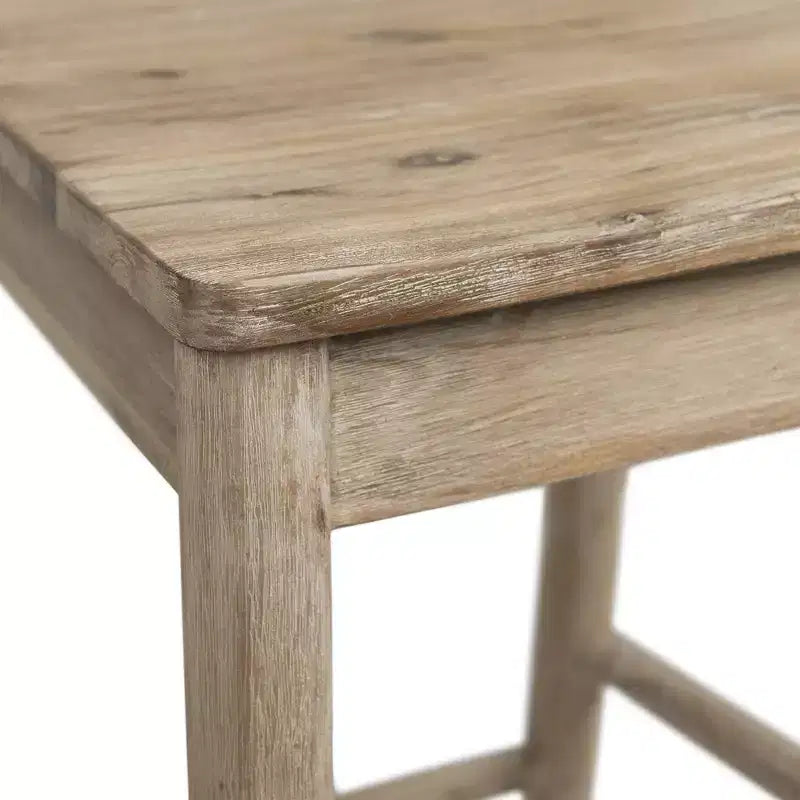 Picket House Furnishings Tabouret de bar hauteur comptoir Keaton 1 pc Plage : Milieu de siècle moderne, Structure en acacia, Design dossier en X