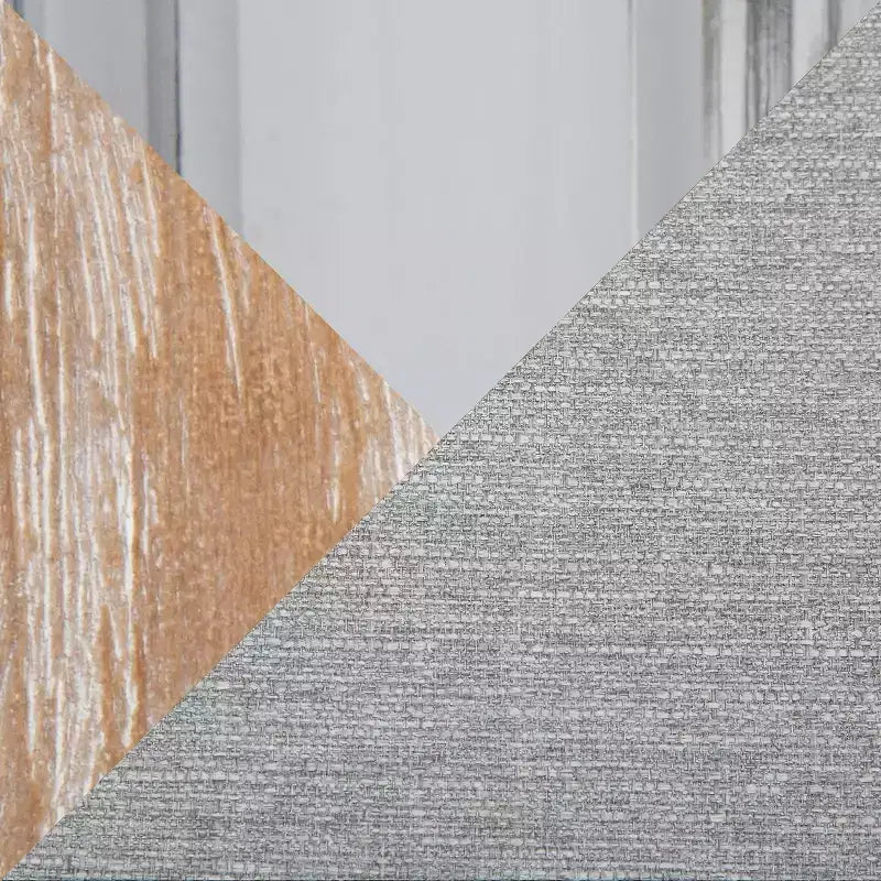 Lot de 2 tabourets de bar hauteur comptoir Charlotte Blanc délavé/Gris clair - LumiSource : pivotants rembourrés, cadre en bois