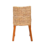 Chaise de salle à manger bali & pari Rowen en rotin et bois d'acajou miel clair/miel