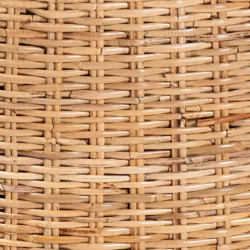 Chaise de salle à manger bali & pari Rowen en rotin et bois d'acajou miel clair/miel