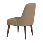 Chaise de salle à manger moderne HomePop Boucle Marron : côté rembourré, pieds en bois fuselés, nettoyage des taches