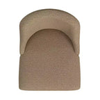 Chaise de salle à manger moderne HomePop Boucle Marron : côté rembourré, pieds en bois fuselés, nettoyage des taches