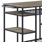 Acme Furniture Îlot de cuisine Lona Chêne rustique/Fini noir