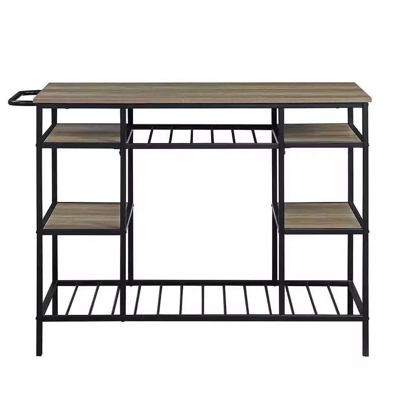 Acme Furniture Îlot de cuisine Lona Chêne rustique/Fini noir