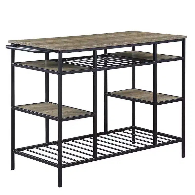 Acme Furniture Îlot de cuisine Lona Chêne rustique/Fini noir