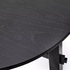Ensemble de salle à manger extensible 7 pièces Lifestorey Edmonton Farmhouse avec chaises en bois massif noir mat
