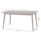 Ensemble de salle à manger rectangulaire Lifestorey 5 pièces Clover Mid-Century Modern Noyer/Gris