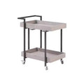 Ventner 2 Shelf Serving Cart Antique Gray - HOMES: Inside + Out: Rustic Wine & Drink Cart with Locking Wheels