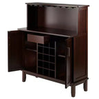 Beynac Bar à vin Cappuccino - Winsome : Armoire de rangement, Porte-verres, Vaisselier