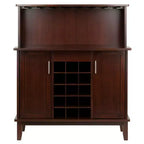 Beynac Bar à vin Cappuccino - Winsome : Armoire de rangement, Porte-verres, Vaisselier
