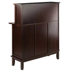 Beynac Bar à vin Cappuccino - Winsome : Armoire de rangement, Porte-verres, Vaisselier