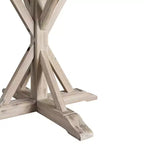 Table de salle à manger ronde hauteur comptoir Keaton Picket House Furnishings Beach : 36 po de haut, piedestal, 4 places