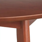 Table à manger ronde Buylateral Tania Mid-Century Modern 35,5 po Noyer