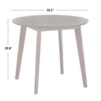 Table à manger ronde Buylateral Tania Mid-Century Modern 35,5 po Noyer