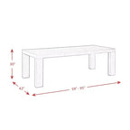 Table de salle à manger extensible Jasper noire - Picket House Furnishings : Style moderne, rallonge amovible, 4 places