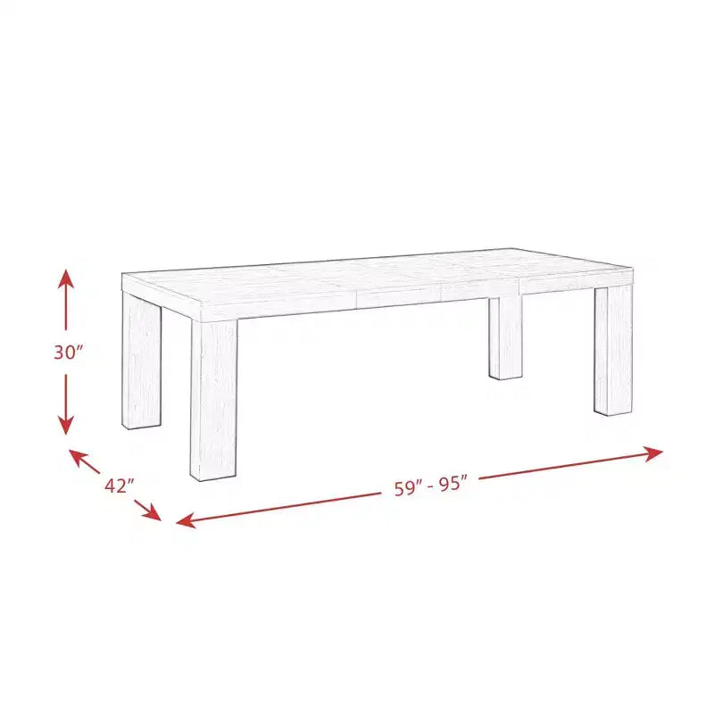 Table de salle à manger extensible Jasper noire - Picket House Furnishings : Style moderne, rallonge amovible, 4 places