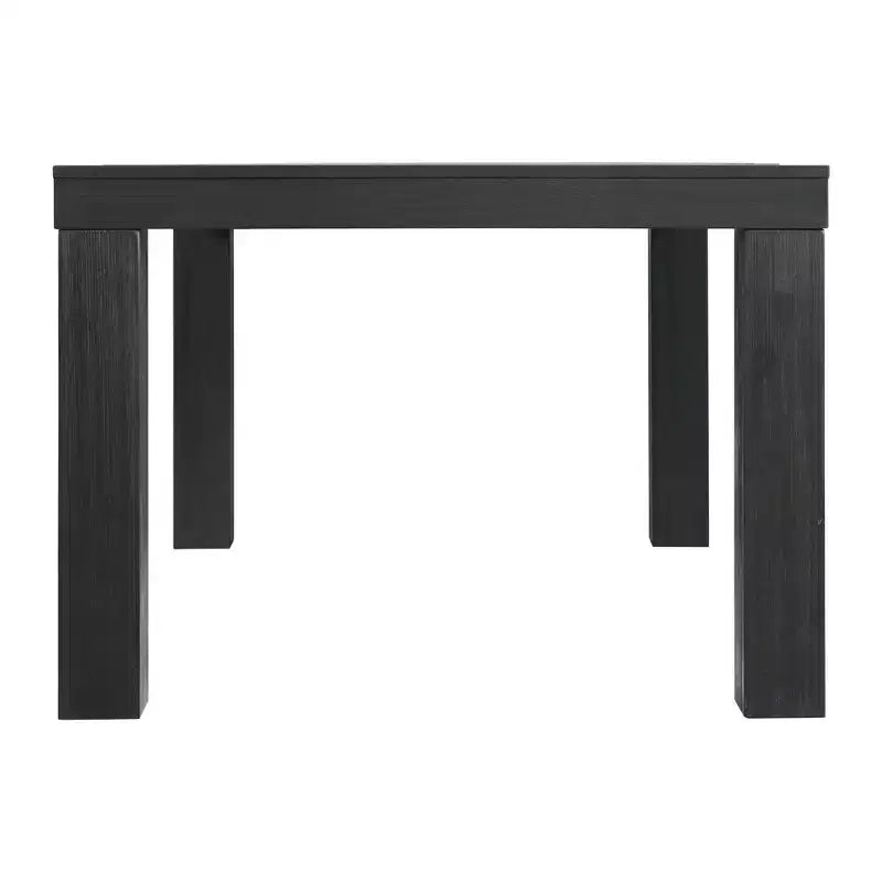 Table de salle à manger extensible Jasper noire - Picket House Furnishings : Style moderne, rallonge amovible, 4 places