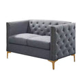 Gasper Tufted Upholstered Loveseat Light Gray - HOMES: Inside + Out