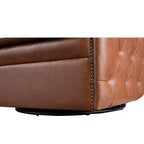 Fauteuil pivotant à dossier touffeté Milton - Madison Park : rembourré, aucun assemblage, finition bronze plaqué