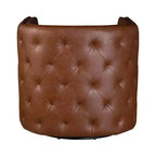 Fauteuil pivotant à dossier touffeté Milton - Madison Park : rembourré, aucun assemblage, finition bronze plaqué