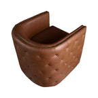 Fauteuil pivotant à dossier touffeté Milton - Madison Park : rembourré, aucun assemblage, finition bronze plaqué