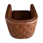 Fauteuil pivotant à dossier touffeté Milton - Madison Park : rembourré, aucun assemblage, finition bronze plaqué