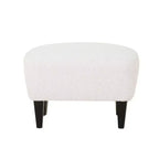 Christopher Knight Home Hartshorn Ensemble fauteuil club et pouf rembourrés en tissu bouclé Amande/Noir mat