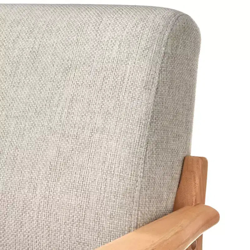 Causeuse Lifestorey Beaumont avec cadre en bois massif rembourré, couleur naturelle/beige