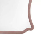 Acme Furniture Miroir de commode Salonia en velours rose
