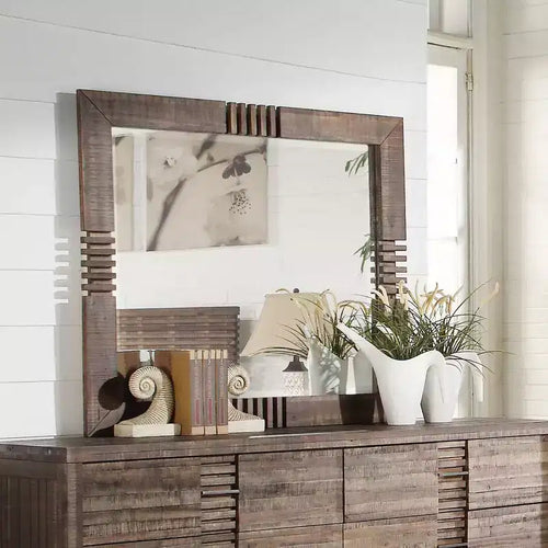 Miroir de commode Andria Acme Furniture Chêne recyclé