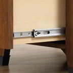 Bureau d'angle pour ordinateur Carson Forge Rouge - Sauder : Poste de travail pour bureau à domicile avec rangement pour unité centrale et gestion des câbles
