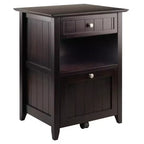 Burke File Cabinet Coffee Finish - Winsome: Solid Wood, Composite, 2 Drawers, Legal/Letter Size, Caster Base