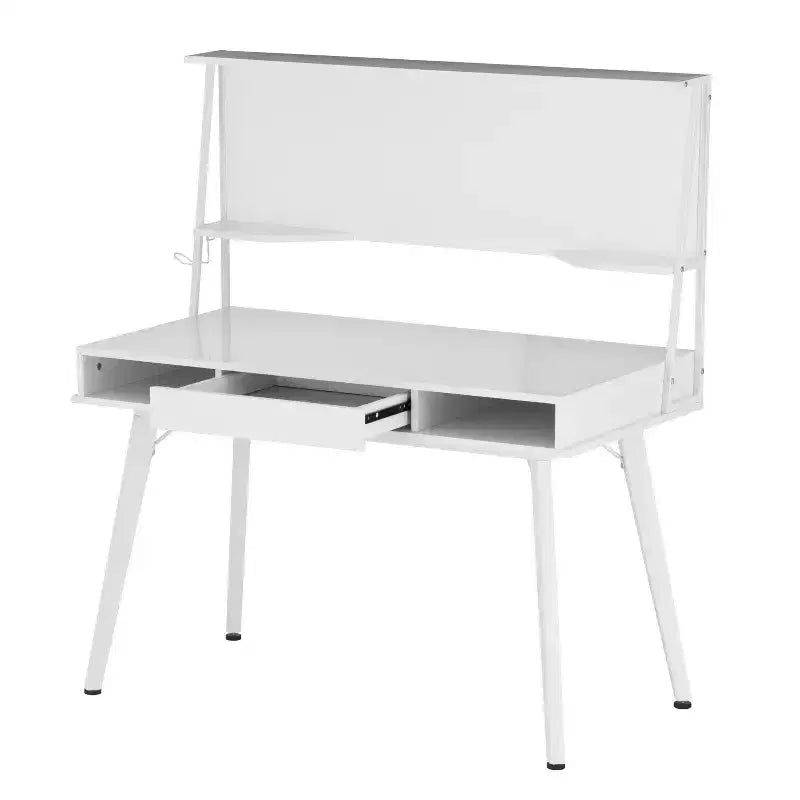 Bureau informatique avec rangement, huche et tableau magnétique - Techni Mobili