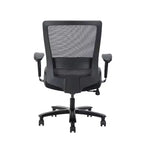 Fauteuil Mesh Robuste Noir - Boss Office Products : Assise LeatherPlus, capacité 400 lb, accoudoirs réglables