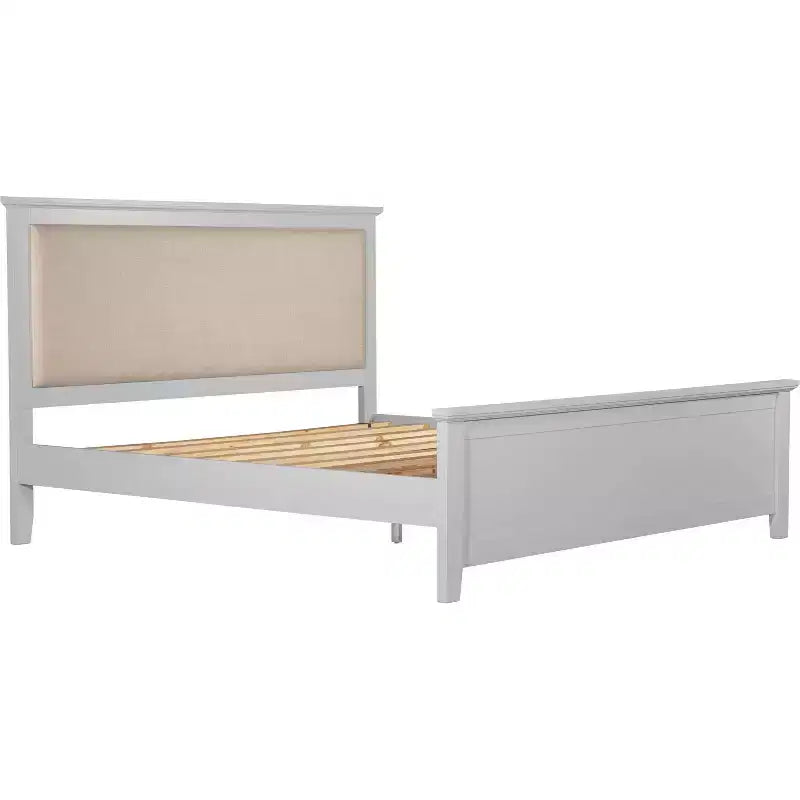 Cadre de lit plateforme en bois King Westport gris - Finch