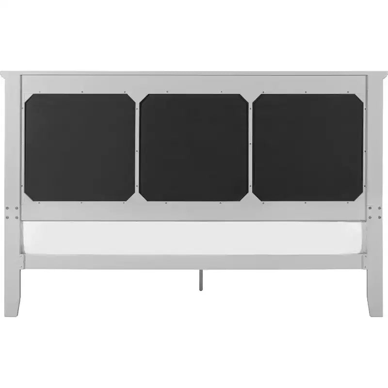 Cadre de lit plateforme en bois King Westport gris - Finch