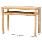 Console en rotin et bois d'acacia bali & pari Kalimantan, miel clair