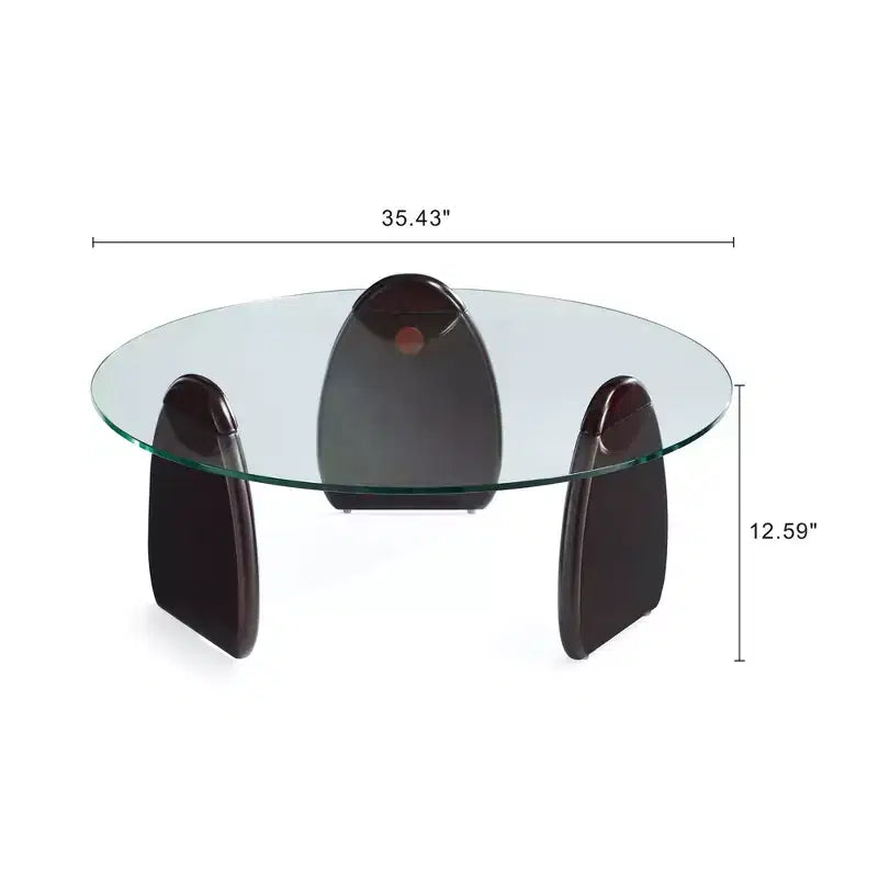 Manhattan Comfort Artesia Ensemble table basse et table d'appoint 2 pièces Noyer foncé