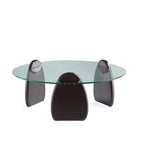 Manhattan Comfort Artesia Ensemble table basse et table d'appoint 2 pièces Noyer foncé
