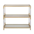 Metal and Acrylic Console Table Gold - Olivia & May