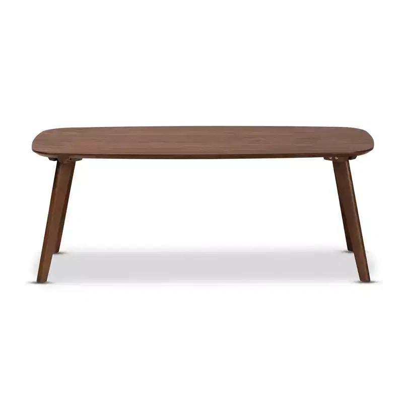Table basse Dahlia Noyer - Baxton Studio : Design moderne du milieu du siècle, Structure en bois d'hévéa, 109,98 cm de large