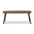 Table basse Dahlia Noyer - Baxton Studio : Design moderne du milieu du siècle, Structure en bois d'hévéa, 109,98 cm de large