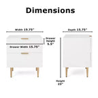 Table de chevet 2 tiroirs Jolie blanc - Adore Decor