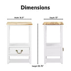 Table d'appoint Harris blanche - ClickDecor
