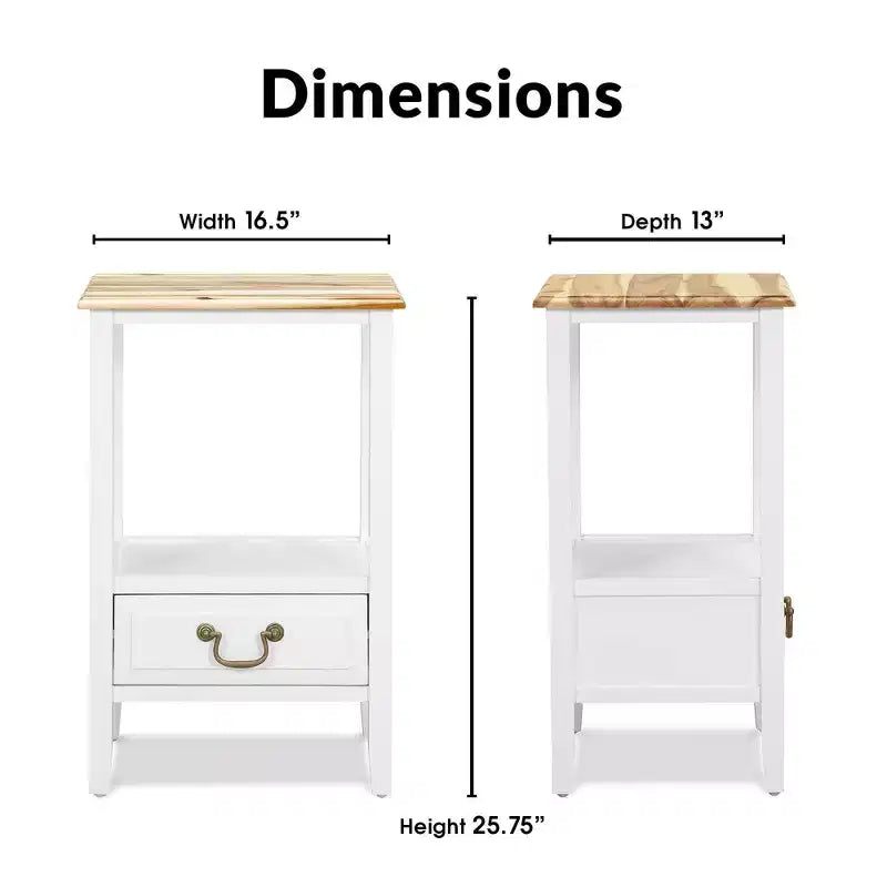 Table d'appoint Harris blanche - ClickDecor